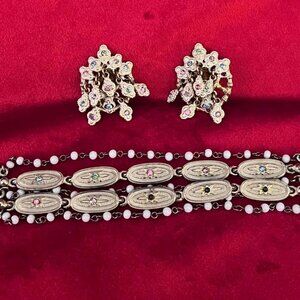 Vintage ART bracelet and earring set